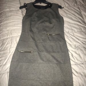 Banded Grey Dress